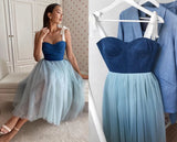 LTP1018,Charming sweetheart a-line homecoming dresses tulle prom dresses tea length formal party HZ0307