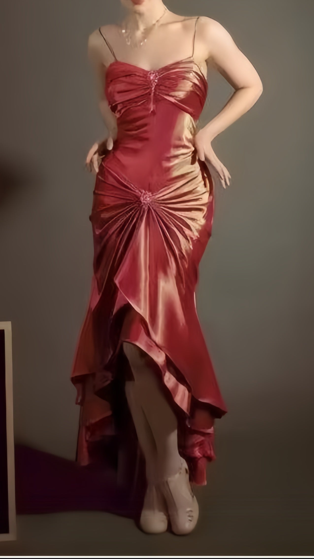 Vintage 90's Party Dance Dresses Classic Rutched Senior Prom HZ0307