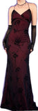 Vintage Burgundy Red Floral Prom Dress Chiffon Lace Bodycon Maxi HZ0307