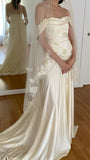 Vintage Off The Shoulder Wedding Gown Two Pieces Bridal HZ0307