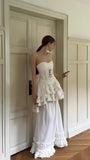 Vintage Party Dresses Sweetheart Ruffle Long Prom HZ0307