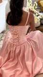 Vintage Pink Appliques Prom Dresses A-Line Party Bridesmaid HZ0307