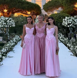 Vintage Pink Appliques Prom Dresses A-Line Party Bridesmaid HZ0307