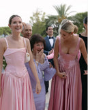 Vintage Pink Appliques Prom Dresses A-Line Party Bridesmaid HZ0307