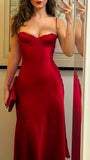 Vintage Red Spaghetti Straps Party HZ0307
