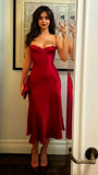 Vintage Red Spaghetti Straps Party HZ0307