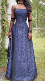Vintage Sheath Long Prom Dresses Lace Formal Party HZ0307