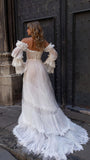 Vintage Wedding Dress A-Line Lace Tulle Wedding Bridal HZ0307