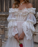 Vintage Wedding Dress A-Line Lace Tulle Wedding Bridal HZ0307