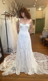 Vintage White Lace Wedding Dresses Sweetheart Bridal HZ0307