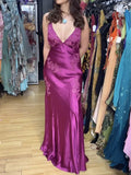 Vintage Mermaid Applique Sheath V-neck Senior Prom Dress Long Party Dress, HZ0307