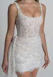 White Mini Homecoming Dresses, Short Prom Dress Formal Evening Gown, HZ0307