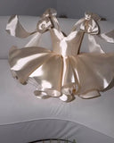 White Sweetheart Homecoming Dresses A-line Satin Sparkle Party Dress HZ0307
