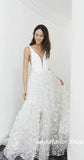 LTP1122,Charming white v-neck wedding dresses,v-neck bridal wedding HZ0307