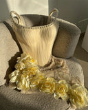 Yellow 3D Flowers Homecoming Dress, Luxury Beaded Party Gown, HZ0307