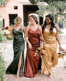 Colorful Straps Satin Cheap Bridesmaid HZ0307