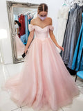 LTP1039,Off the shoulder prom dresses,tulle prom evening dress,long formal HZ0307