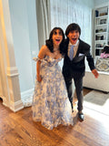 LTP1227,Special Floral Pattern Chiffon A-Line Prom Evening HZ0307