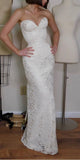 Two Pieces Mermaid Lace Wedding Dresses Sweetheart Sleeveless Evening Prom HZ0307