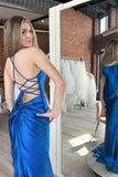 Straps Pink Mermaid Long Prom Dress with HZ0307