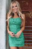 LTP1432,Green Lace Tight Homecoming Dresses Mini Graduation HZ0307