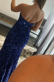 Hot Pink Sequins Mermaid Long Prom HZ0307
