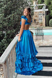 Sexy Cross Top Ruffles Prom Dresses With HZ0307