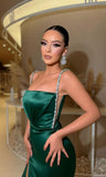 Dark Green Bodycon Long Prom Dress With Side HZ0307