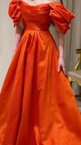 Off The Shoulder A-Line Satin Prom HZ0307