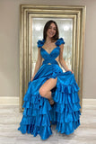Sexy Cross Top Ruffles Prom Dresses With HZ0307