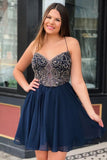 LTP1405,Luxury Beading Chiffon Homecoming Dresses Mini Party HZ0307