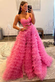 Sweetheart Purple A-Line Tulle Prom HZ0307