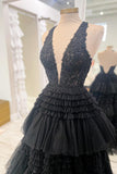 Halter Pink Appliques and Tulle Tiered Formal HZ0307