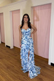 Sweetheart Floral Ruched Ruched Long Formal HZ0307