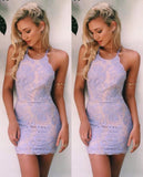 LTP1509,Classic lavender homecoming dress,lace tight party dress HZ0307