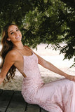 Pastel Yellow Mermaid Lace Evening Prom HZ0307