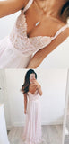 LTP1099,Pink chiffon lace full length prom dresses long evening HZ0307