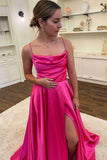 LTP1265, Cowl Neck Green Satin A-Line Formal Dress with HZ0307