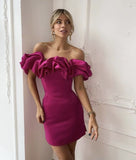 LTP1198,Off the shoulder tight mini homecoming dresses short prom evening HZ0307