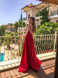 LTP0934,Red A-Line Prom Dresses,Red Evening HZ0307