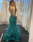 LTP1742,Sexy Mermaid Beaded Tulle Long Prom Dress, Custom Made Evening HZ0307