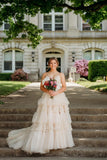 Straps Periwinkle Tulle Ruffles A-line Formal HZ0307