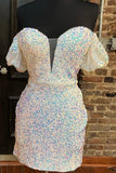 LTP1408,Off the shoulder sequin homecoming dresses bodycon cocktail HZ0307