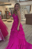 Yellow Corset A-line Ruffle Long Formal HZ0307
