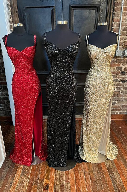 Glitters Mermaid Sequin Side Slit Long Formal HZ0307
