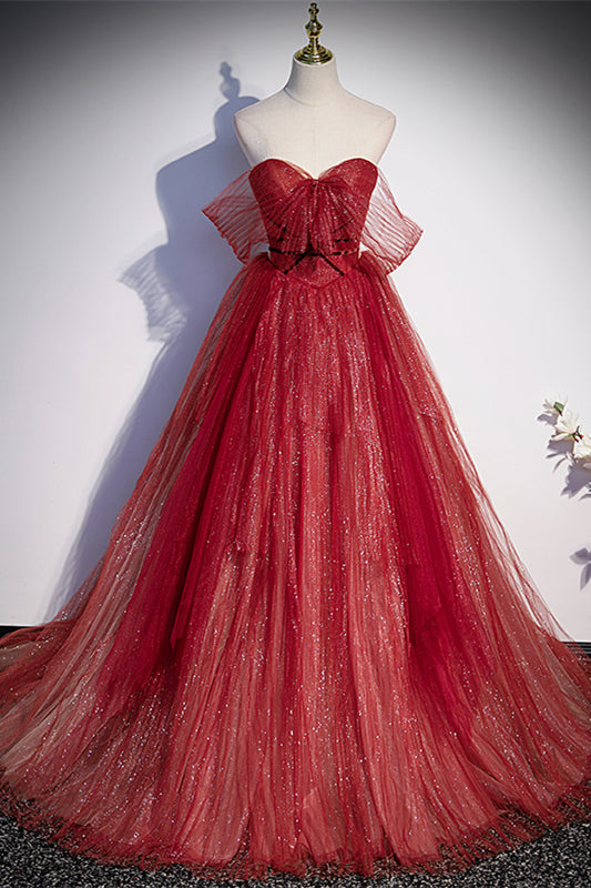 Sweetheart Wine Red A-line Formal HZ0307