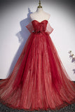 Sweetheart Wine Red A-line Formal HZ0307