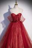 Sweetheart Wine Red A-line Formal HZ0307