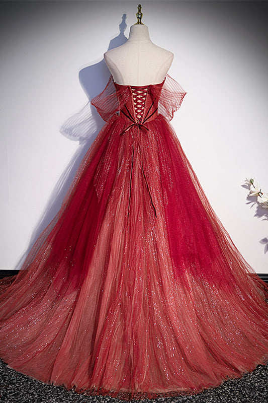 Sweetheart Wine Red A-line Formal HZ0307