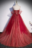 Sweetheart Wine Red A-line Formal HZ0307